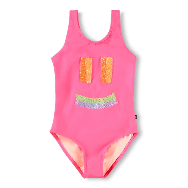 Expressleverans Nika Baddräkt Pink Face - 128 cm